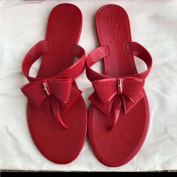 Authentic Salvatore Ferragamo Bali Sandals with box No Dust Bag - Picture 5 of 7